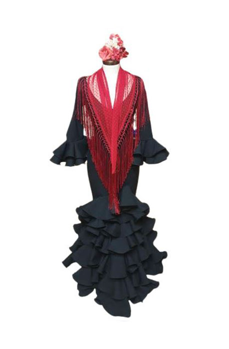 Flamenco Plumeti shawl for Flamenco Costumes. Red